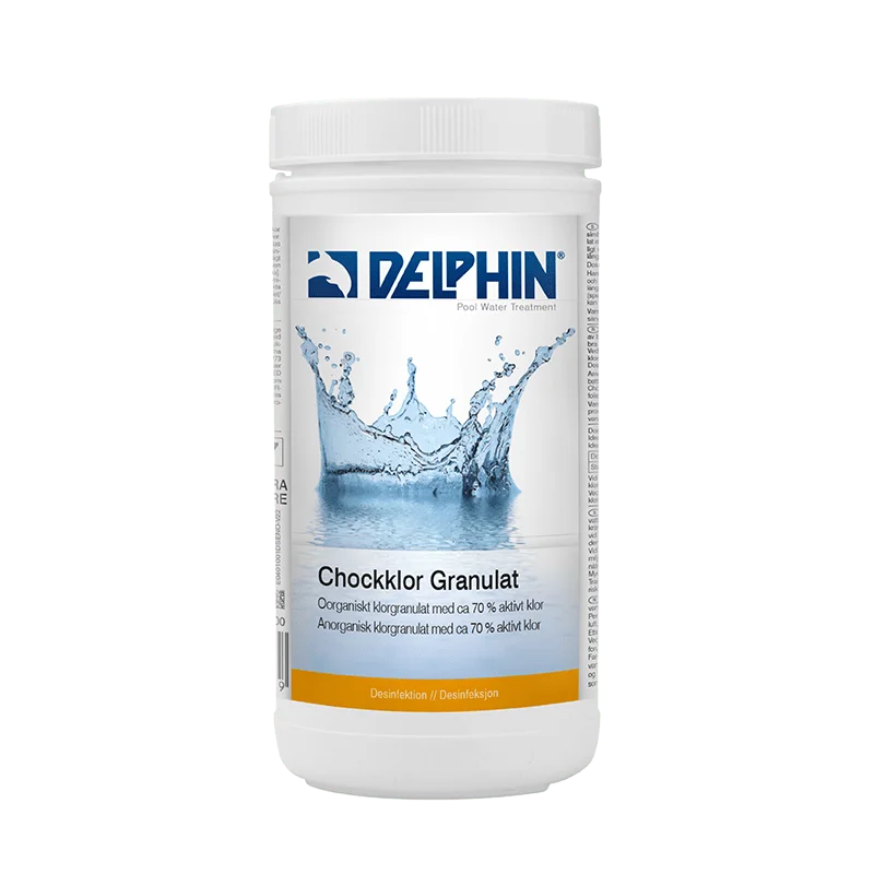 Delphin Chockklor granulat 1 kg – Snabbverkande granulat för effektiv desinfektion