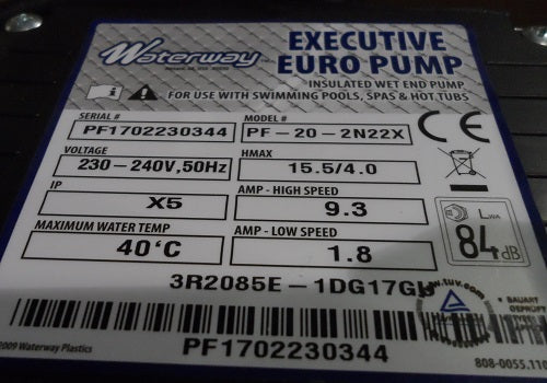 Waterway Massagepump 2,5HP2SP In.Link – artikel 917