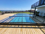 AstralPool Ultra Nordic – Lågt pooltak med en skena och UV-skyddad polykarbonat