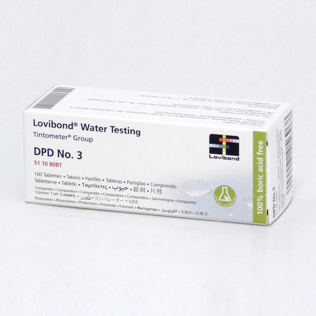 Testtablett fritt klor DPD3, 10 tabletter