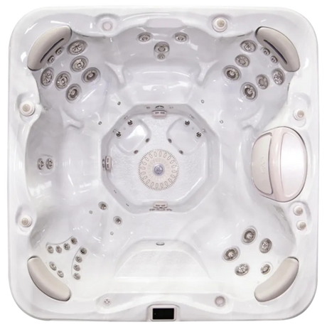 Hydropool Signature Self-Cleaning 728 – insida och sittplatser sedda ovanifrån